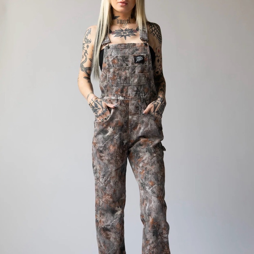 Hell Babes Born Bad Camo Overalls
